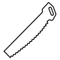 Classic dovetail saw woodworking tool illustration
