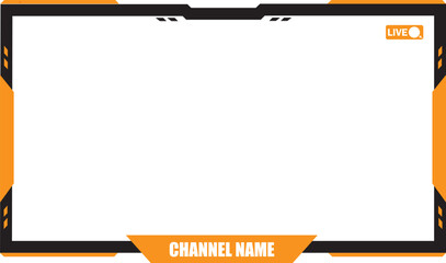 Stream webcam overlay, Game stream frames, Hud frame streaming media gamer broadcast webcam box video screen, Gaming channel stream overlay