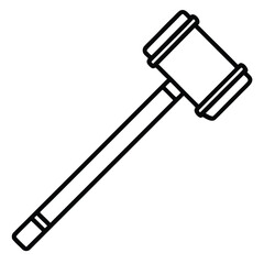 Illustration of a wooden or rubber mallet tool
