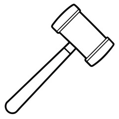 Mallet icon for wood or rubber materials