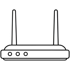 Abstract router network connection graphic design