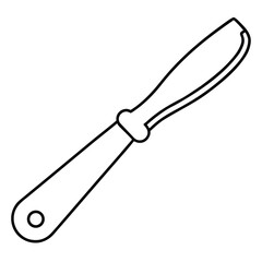 Classic wooden spokeshave tool illustration