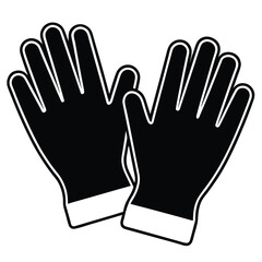 Illustration of protective work gloves for safety and labor