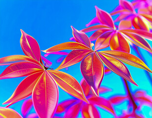 Fototapeta premium Abstract Artistic Illustration of Leaves and Foliage 123