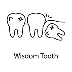 Wisdom Tooth Icon. Vector Design