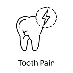 Tooth Pain Icon. Vector Design