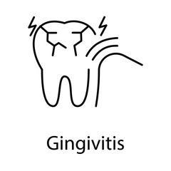 Gingivitis Icon. Vector Design