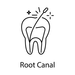 Root Canal Icon. Vector Design