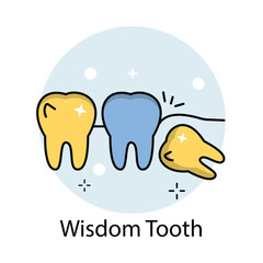 Wisdom Tooth Icon. Vector Design