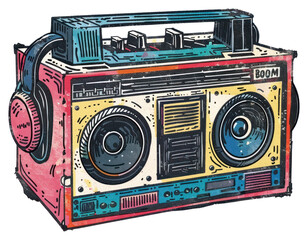 PNG Boombox electronics speaker stereo.