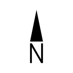 Architectural north arrow and compass outline vector
