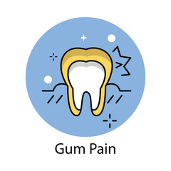 Gum Pain Icon. Vector Design