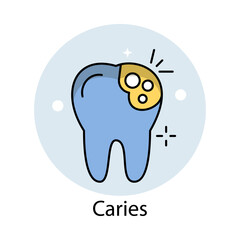 Caries Icon. Vector Design