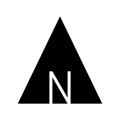 Architectural north arrow and compass outline vector