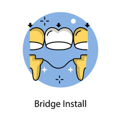 Bridge Install Icon. Vector Design