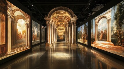 Immersive Art Experience: A Digital Renaissance Gallery