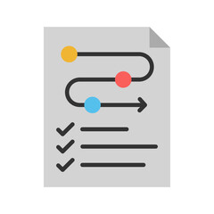 Obraz premium Procedure Icon Vector Illustration Flat Version