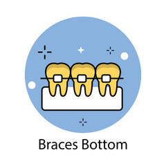 Braces Bottom Icon. Vector Design