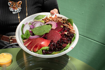 fresh salad in a bowl