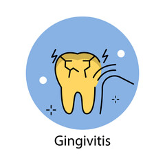 Gingivitis Icon. Vector Design