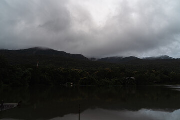 clouds over the river