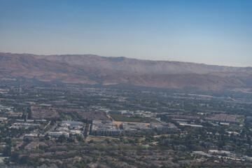 Smog in the Santa Clara Valley. Diablo Range. Santa Clara County, California
