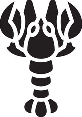 Black Lobster Vector Illustration
