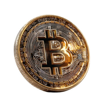 3d bitcoin coin cryptocurrency digital currency  isolated on transparent background
