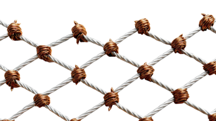 Intricate Knotwork Mesh: A close-up shot reveals a captivating network of knots, a striking display of artistry and functionality. The interwoven design is a testament to the power of detail.