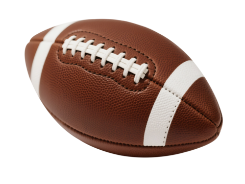 Football Brown Leather Ball Sport Game Equipment Athletic Competition American