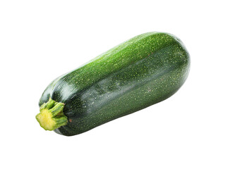 Fresh green zucchini vegetable isolated on black background. Isolated On Transparent Background