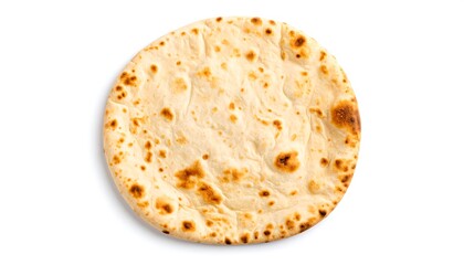 Round, baked flatbread
