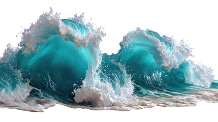 Fototapeta premium Ocean's Fury: Capture the raw power and mesmerizing beauty of the ocean as a giant, foamy wave rises and crashes, showcasing nature's untamed force.