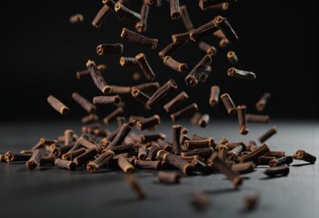 Fresh cloves floating with dark brown buds and aromatic oils
