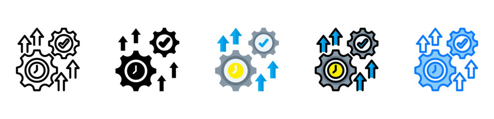 Efficiency icon multiple style 