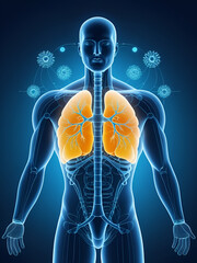 The innovative medical approach of immunotherapy, harnessing the body's immune system to fight diseases like cancer more effectively. Abstract concept.