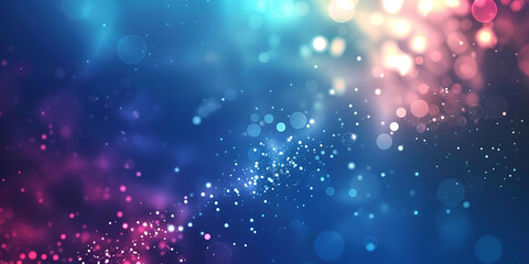Obraz premium Colorful bokeh lights in blue pink and orange creating a dreamy abstract background