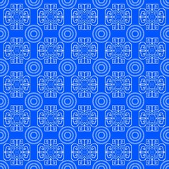 seamless pattern with snowflakes Tribal Pixel Harmony on Indigo