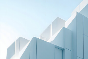 Modern architecture detail with abstract geometric design