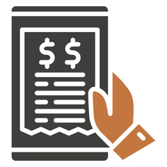 Bill Payment dual tone, mini illustration icon. use for modern concept, print, UI, UX kit, web and app development. Vector related to commerce, retail, marketing and shopping.