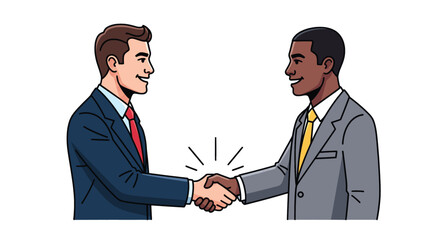 Fototapeta premium Handshake vector illustration with the text 
