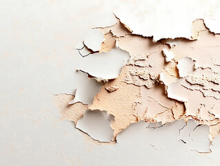 Close-up of Peeling Paint on Wall with Cracks