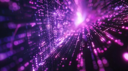 Purple digital tunnel