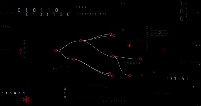 Opening void causing lone node branching into network visualizing data growth with code streams