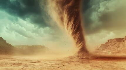 Powerful desert dust storm