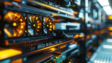 Naklejka premium Server room technology