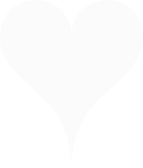 Heart Silhouette Icon: SVG White Love Symbol Clipart on Transparent Background