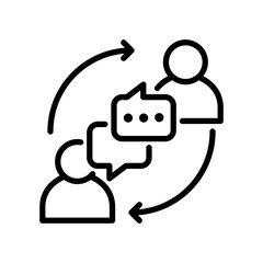 Fototapeta premium Communication line icon