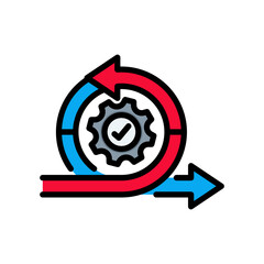 Agile lineal color icon