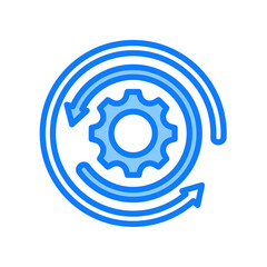 Processing blue icon 